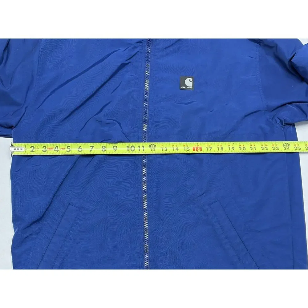 CARHARTT USA HOODED ROYAL BLUE WORK JACKET FULL ZIP MENS SIZE MEDIUM
